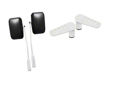Steinjager Premium Mirror and Foot Peg Kit; Cloud White (20-24 Jeep Gladiator JT)