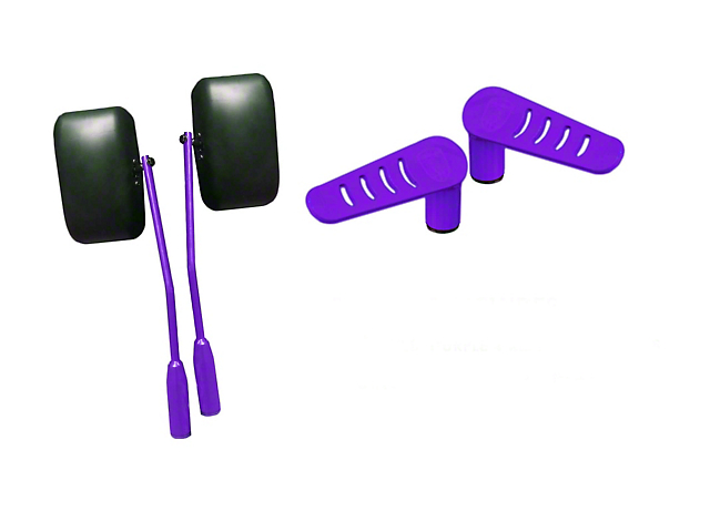 Steinjager Premium Mirror and Foot Peg Kit; Sinbad Purple (20-22 Jeep Gladiator JT)