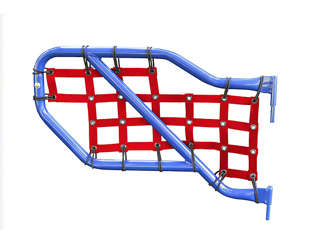 Steinjager Rear Tube Door Cargo Net Covers; Red (20-23 Jeep Gladiator JT)