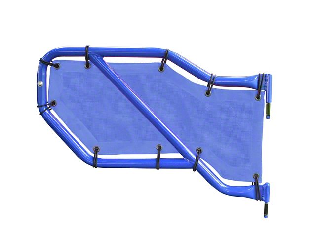 Steinjager Rear Tube Door Mesh Covers; Blue (20-24 Jeep Gladiator JT)