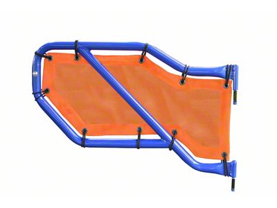 Steinjager Rear Tube Door Mesh Covers; Orange (20-24 Jeep Gladiator JT)