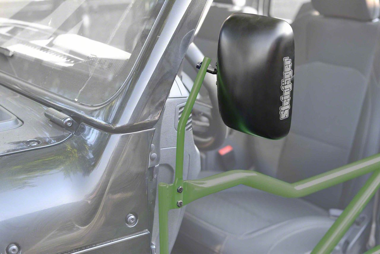 Steinjager Tube Door Mirrors; Locas Green (20-23 Jeep Gladiator JT)