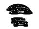 MGP Brake Caliper Covers with Jeep Logo; Black; Front and Rear (20-24 Jeep Gladiator JT)