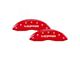 MGP Brake Caliper Covers with MOPAR Logo; Red; Front and Rear (20-24 Jeep Gladiator JT)