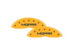 MGP Brake Caliper Covers with MOPAR Logo; Yellow; Front and Rear (20-24 Jeep Gladiator JT)