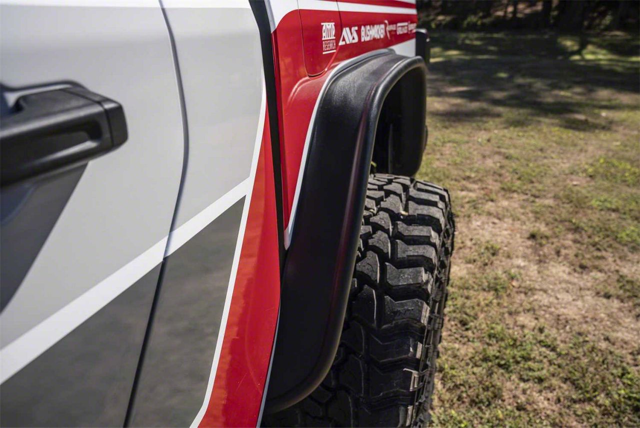 Bushwacker Jeep Gladiator Flat Style Fender Flares; Rear; Textured