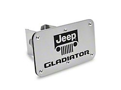 Gladiator Class III Hitch Cover; Brushed Stainless (Universal; Some Adaptation May Be Required)