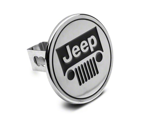 Jeep Class II Hitch Cover; Chrome (Universal; Some Adaptation May Be Required)