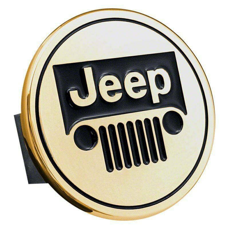 Jeep Gladiator Jeep Class II Hitch Cover; Gold (Universal; Some