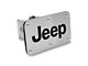Jeep Class III Hitch Cover; Brushed Stainless (Universal; Some Adaptation May Be Required)