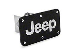 Jeep Class III Hitch Cover; Rugged Black (Universal; Some Adaptation May Be Required)