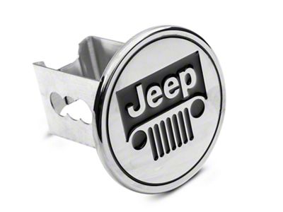 Jeep Hitch Cover; Chrome (Universal; Some Adaptation May Be Required)