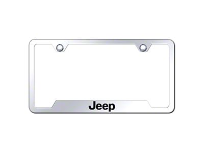 Jeep License Plate Frame; Chrome (Universal; Some Adaptation May Be Required)