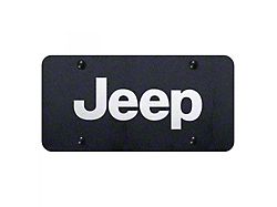 Jeep License Plate; Rugged Black (Universal; Some Adaptation May Be Required)