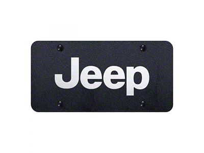 Jeep License Plate; Rugged Black (Universal; Some Adaptation May Be Required)