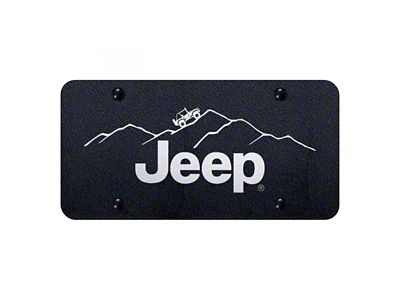Jeep Mountain License Plate; Rugged Black (Universal; Some Adaptation May Be Required)
