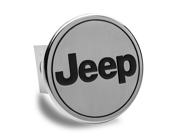 Jeep Word Class III Hitch Cover; Chrome (Universal; Some Adaptation May Be Required)