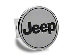 Jeep Word Class III Hitch Cover; Chrome (Universal; Some Adaptation May Be Required)