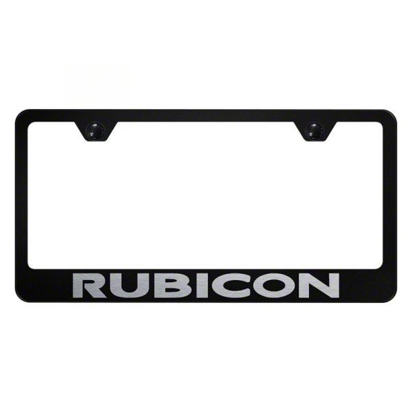Jeep Wrangler Rubicon License Plate Frame; Black (Universal; Some