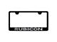 Rubicon License Plate Frame; Black (Universal; Some Adaptation May Be Required)