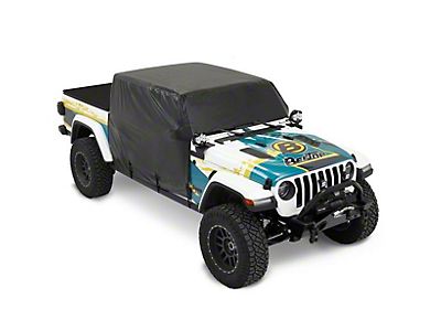 X AUTOHAUX Truck Car Cover for Jeep Gladiator JT 2020 2021 2022 Outdoor  Waterproof Sun Rain Dust Wind Snow Protection Black