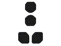 Interior Cup Holder Foam Inserts; 4-Piece Kit; Black/Black (18-24 Jeep Wrangler JL)