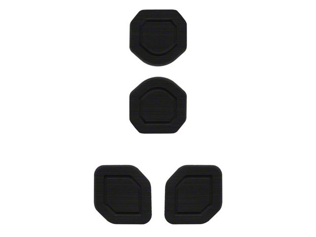 Interior Cup Holder Foam Inserts; 4-Piece Kit; Black/Black (18-24 Jeep Wrangler JL)