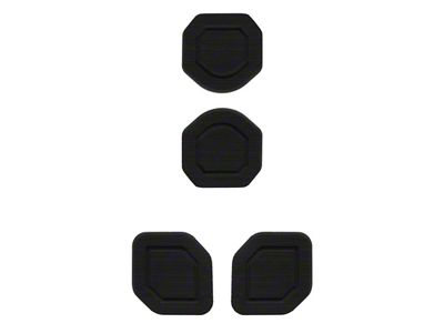 Interior Cup Holder Foam Inserts; 4-Piece Kit; Black/Black (18-23 Jeep Wrangler JL)