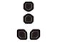 Interior Cup Holder Foam Inserts; 4-Piece Kit; Black/Tan (18-24 Jeep Wrangler JL)