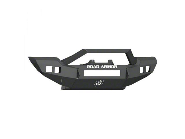 Road Armor Stealth Full Width Winch Front Bumper with Sheetmetal Bar Guard; Textured Black (18-24 Jeep Wrangler JL, Excluding Rubicon)