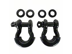 3/4-Inch D-Ring Shackle with Isolator; Black