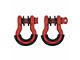 3/4-Inch D-Ring Shackle with Isolator; Red