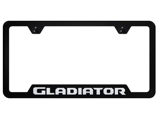 Gladiator Laser Etched Cut-Out License Plate Frame (Universal; Some Adaptation May Be Required)