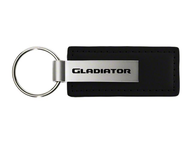 Gladiator Leather Key Fob; Black