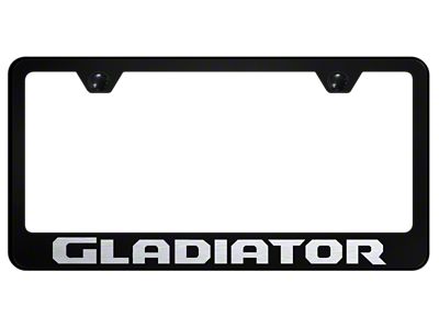Gladiator Stainless Steel License Plate Frame; Laser Etched (Universal; Some Adaptation May Be Required)
