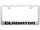 Gladiator Stainless Steel License Plate Frame; Laser Etched (Universal; Some Adaptation May Be Required)