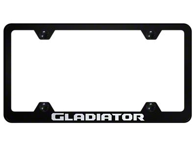 Gladiator Steel Wide Body License Plate Frame; Laser Etched (Universal; Some Adaptation May Be Required)