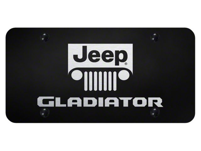 Gladiator and Logo License Plate (Universal; Some Adaptation May Be Required)