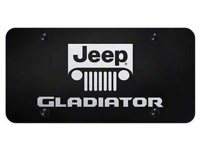 Gladiator and Logo License Plate (Universal; Some Adaptation May Be Required)