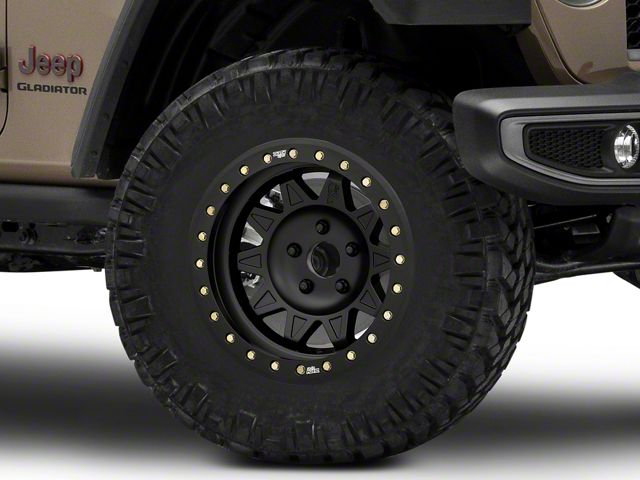 Dirty Life Roadkill Race Matte Black True Beadlock Wheel; 17x9 (20-24 Jeep Gladiator JT)