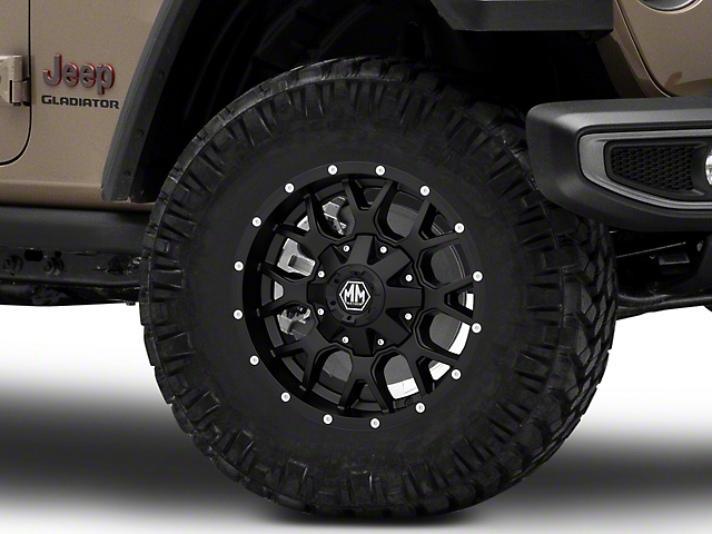 Mayhem Wheels Warrior Matte Black Wheel; 17x9 (20-22 Jeep Gladiator JT)