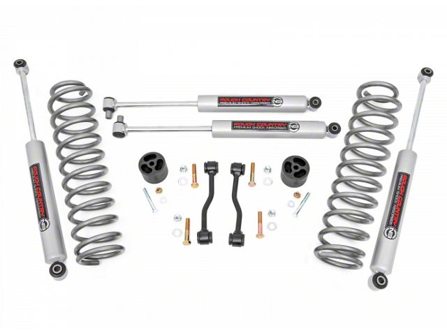 Rough Country 2.50-Inch Coil Spring Leveling Kit with Premium N3 Shocks (20-24 3.6L Jeep Gladiator JT)