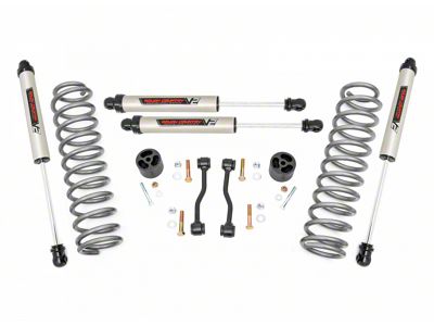 Rough Country 2.50-Inch Coil Spring Leveling Kit with V2 Monotube Shocks (20-24 3.6L Jeep Gladiator JT)