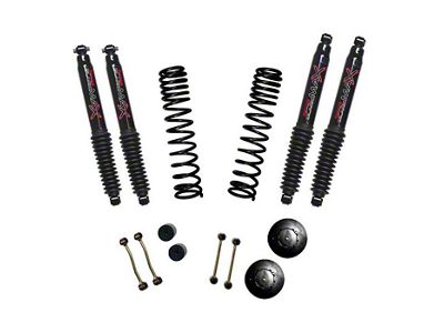 SkyJacker 2.50-Inch Dual Rate Long Travel Suspension Lift Kit with Rear Coil Spring Spacers and Black MAX Shocks (21-24 3.0L EcoDiesel Jeep Gladiator JT, Excluding Rubicon)
