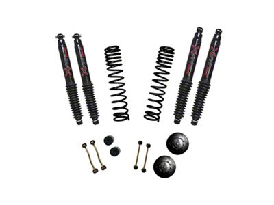 SkyJacker 2.50-Inch Dual Rate Long Travel Suspension Lift Kit with Rear Coil Spring Spacers and Black MAX Shocks (21-24 3.0L EcoDiesel Jeep Gladiator JT Rubicon)