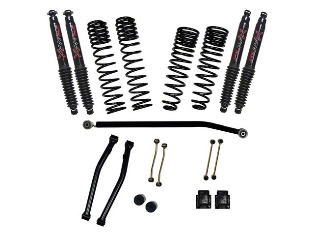 SkyJacker 3.50-Inch Dual Rate Long Travel Suspension Lift Kit with Black MAX Shocks (21-24 3.0L EcoDiesel Jeep Gladiator JT Rubicon)