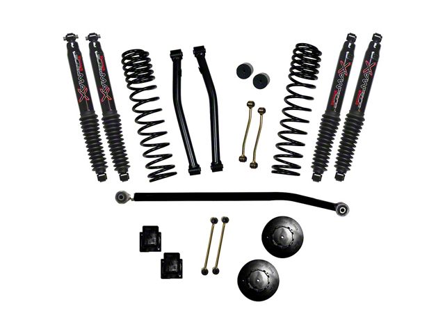 SkyJacker 3.50-Inch Dual Rate Long Travel Suspension Lift Kit with Rear Coil Spring Spacers and M95 Performance Shocks (21-24 3.0L EcoDiesel Jeep Gladiator JT Rubicon)
