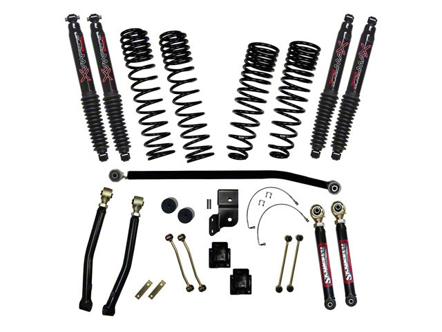 SkyJacker 5.50-Inch Dual Rate Long Travel Suspension Lift Kit with Black MAX Shocks (20-24 Jeep Gladiator JT, Excluding EcoDiesel, Launch Edition & Rubicon)