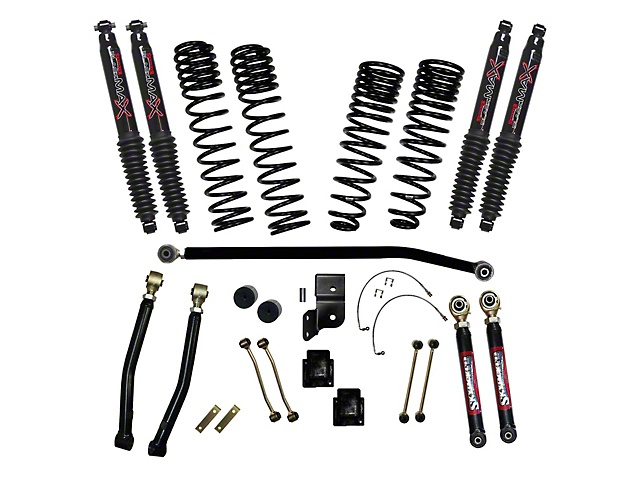 SkyJacker 5.50-Inch Dual Rate Long Travel Suspension Lift Kit with Black MAX Shocks (21-22 3.0L EcoDiesel Jeep Gladiator JT, Excluding Rubicon)
