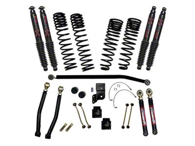SkyJacker 5.50-Inch Dual Rate Long Travel Suspension Lift Kit with Black MAX Shocks (21-24 3.0L EcoDiesel Jeep Gladiator JT, Excluding Rubicon)